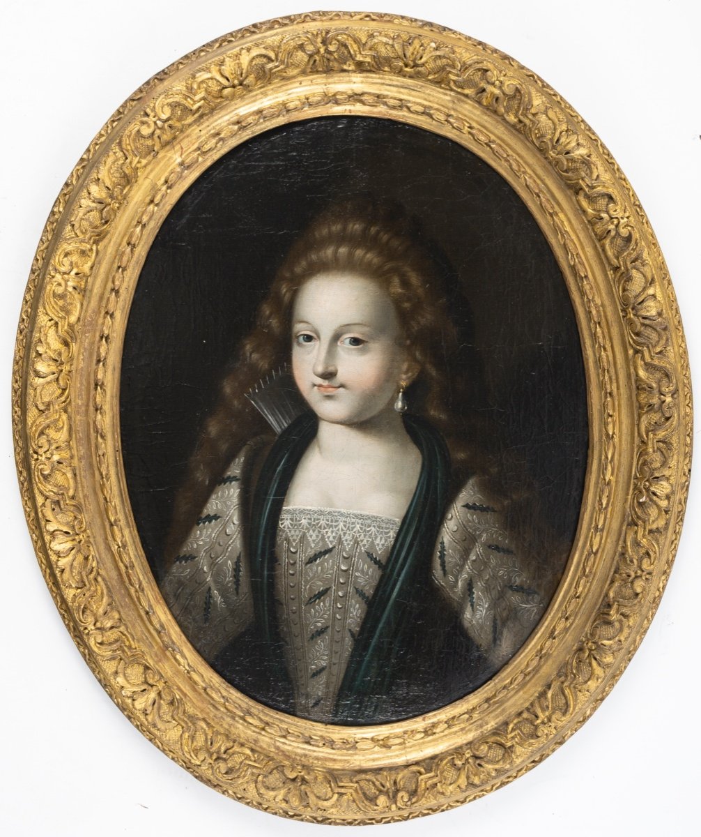 Tableau Portrait Oval D’époque 17eme