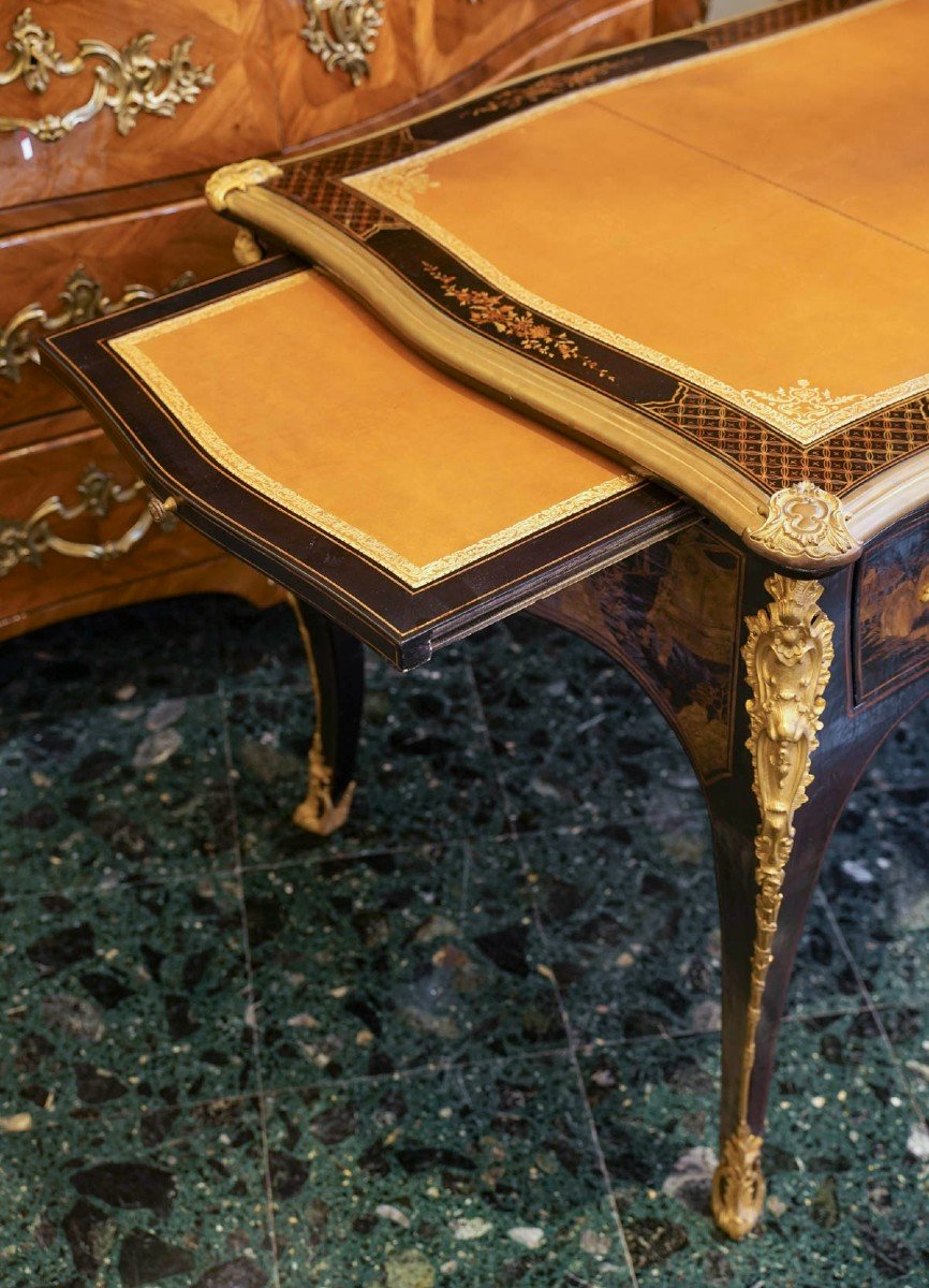 Bureau Laqué de Style Louis XV.-photo-6