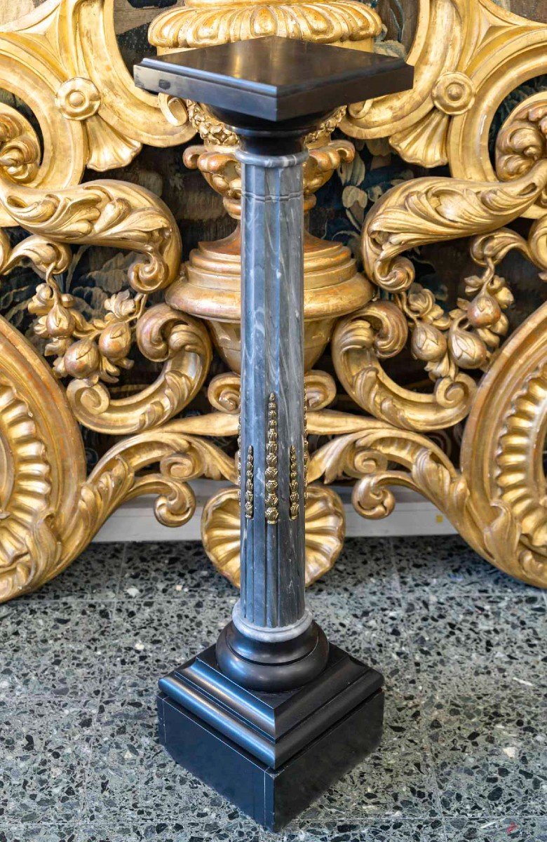 Louis XVI Style Marble Column From The 19th Century.-photo-2