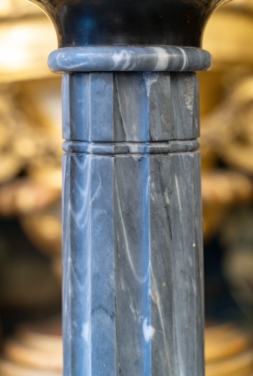 Louis XVI Style Marble Column From The 19th Century.-photo-4