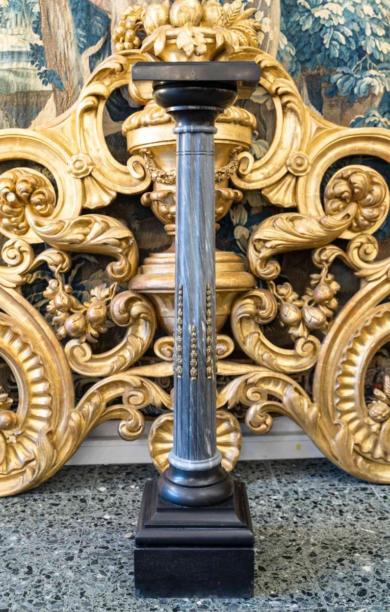 Louis XVI Style Marble Column From The 19th Century.