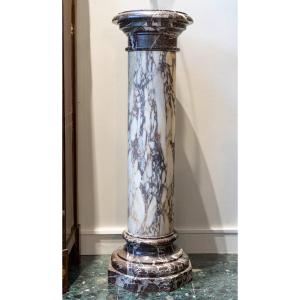 19th Century Marble Column With Rotating Top.