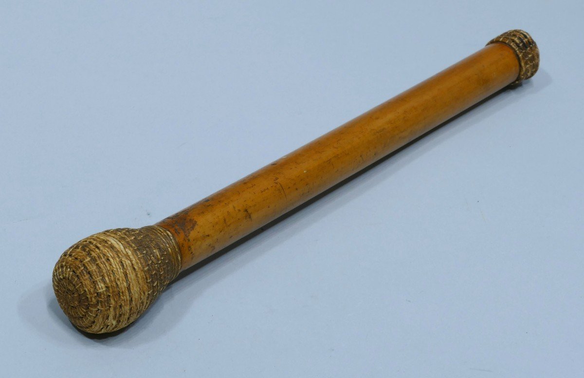 Sailor's Truncheon In Leaded Wood Datable From The 19th Century-photo-3