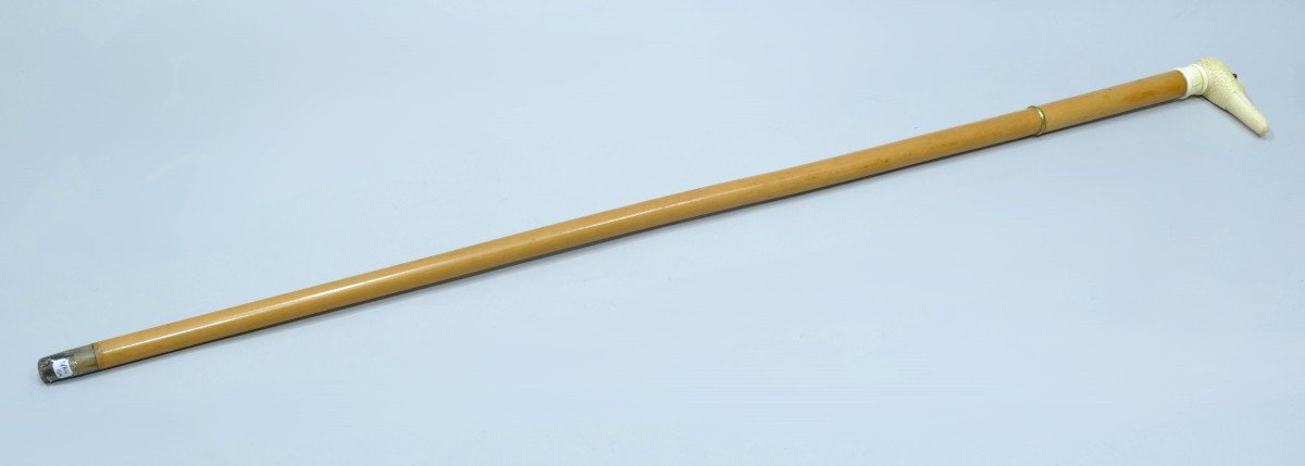Collectible Cane With Handle Representing A Duck's Head-photo-2