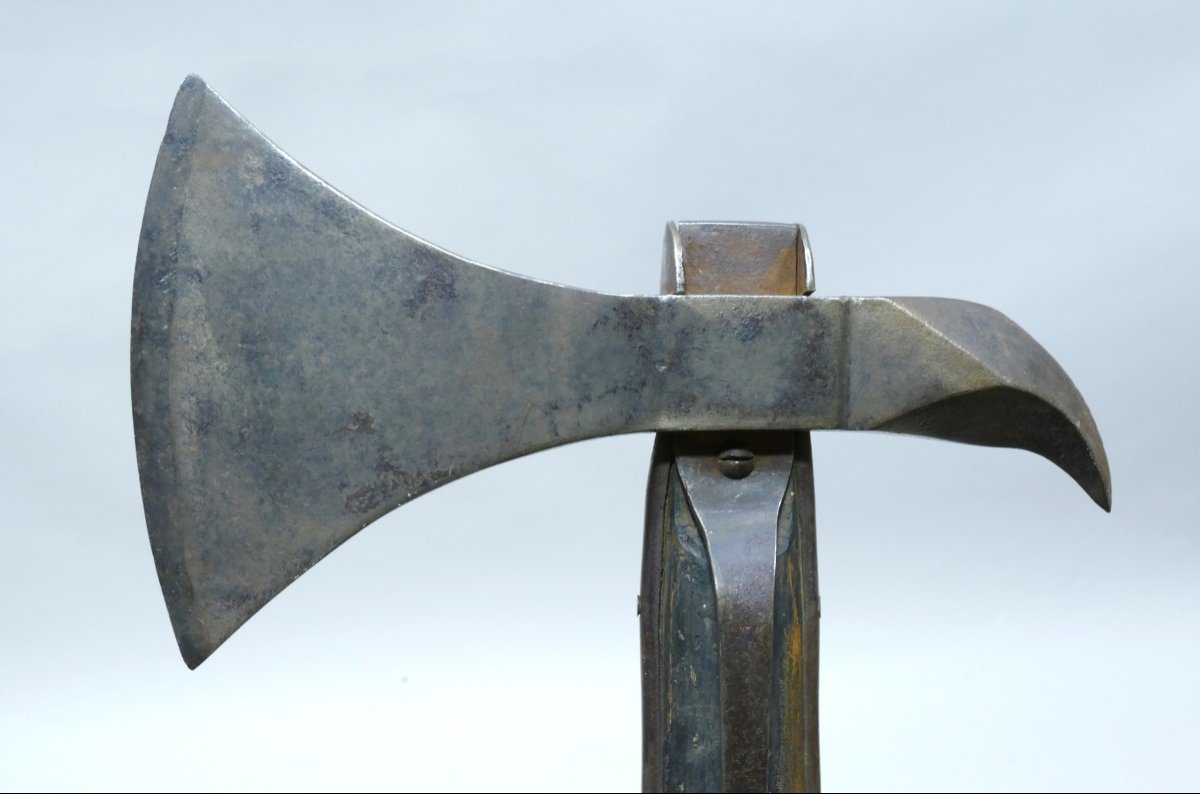 Iron And Wood Boarding Axe Dated To Around 1830-photo-2