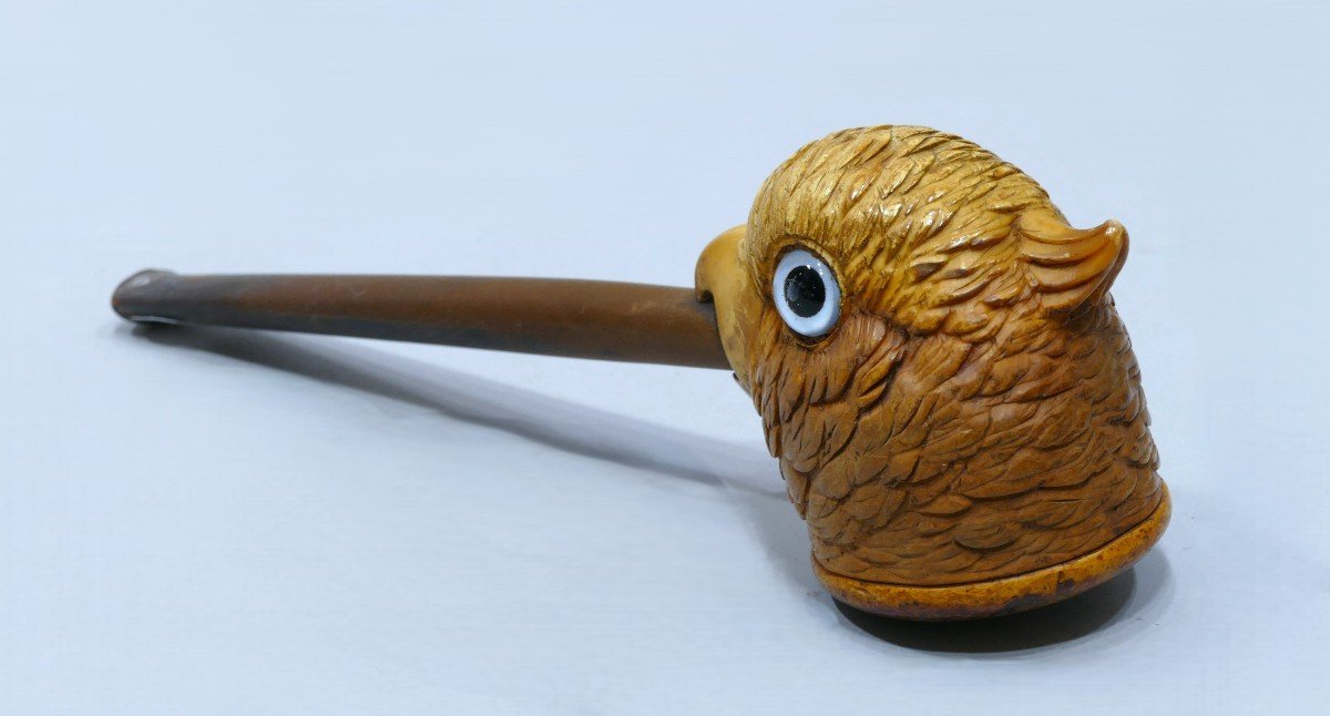 Meerschaum Pipe Representing A Parrot's Head-photo-3