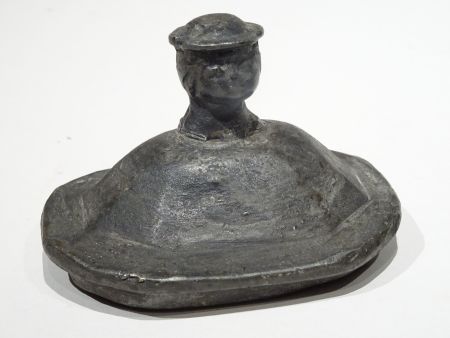 Smoking Tobacco Jar In Lead Datable 1700-photo-2