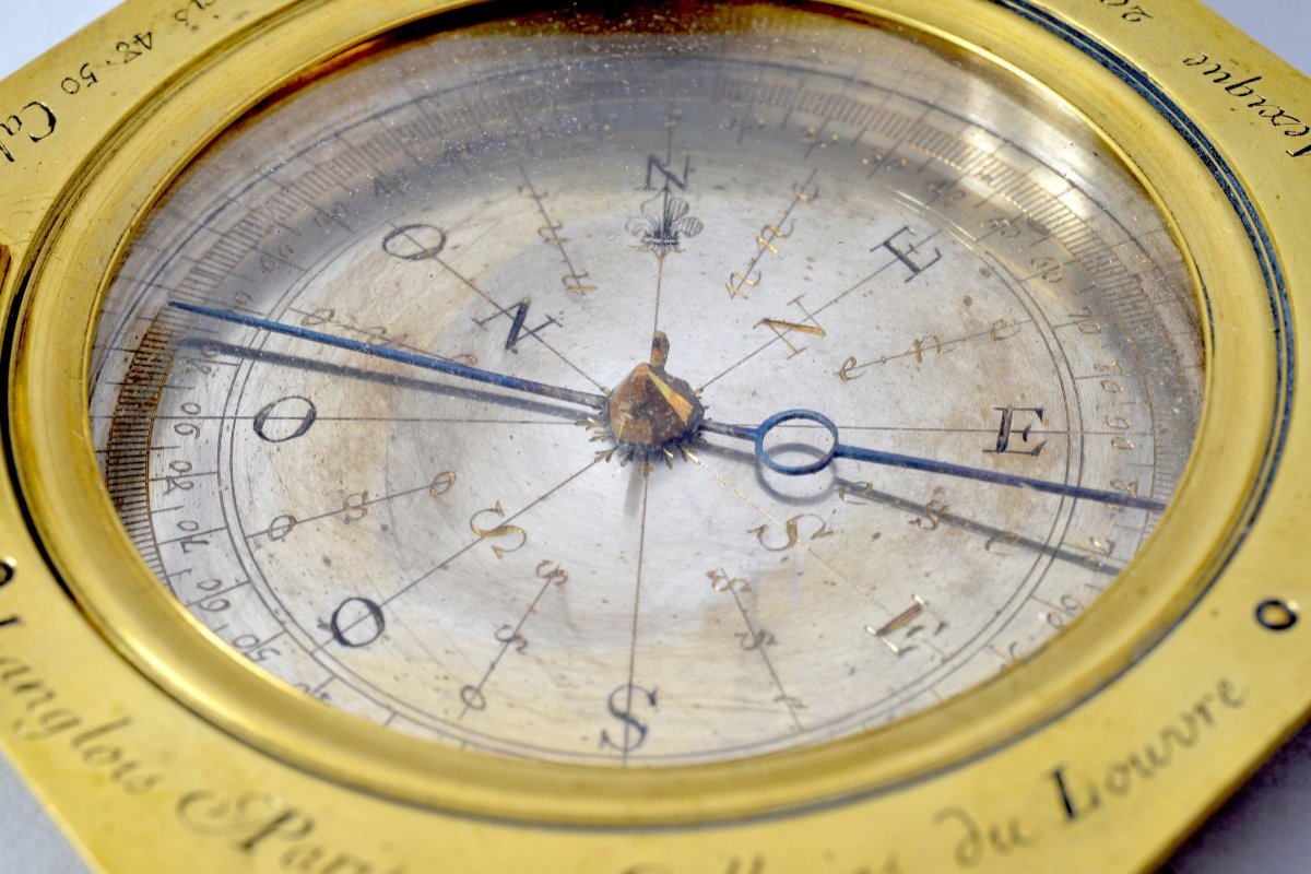 Equinoctial Sundial Signed Langlois In Paris Datable Circa 1740-photo-3