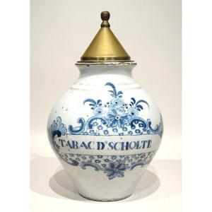 Tobacco Jar From Delft Made Around 1780