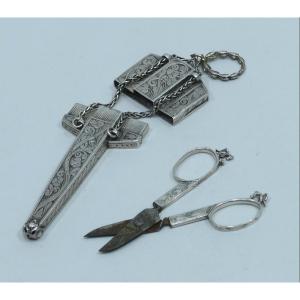 A Pair Of Openwork Silver Scissors Datable Around 1600/1620