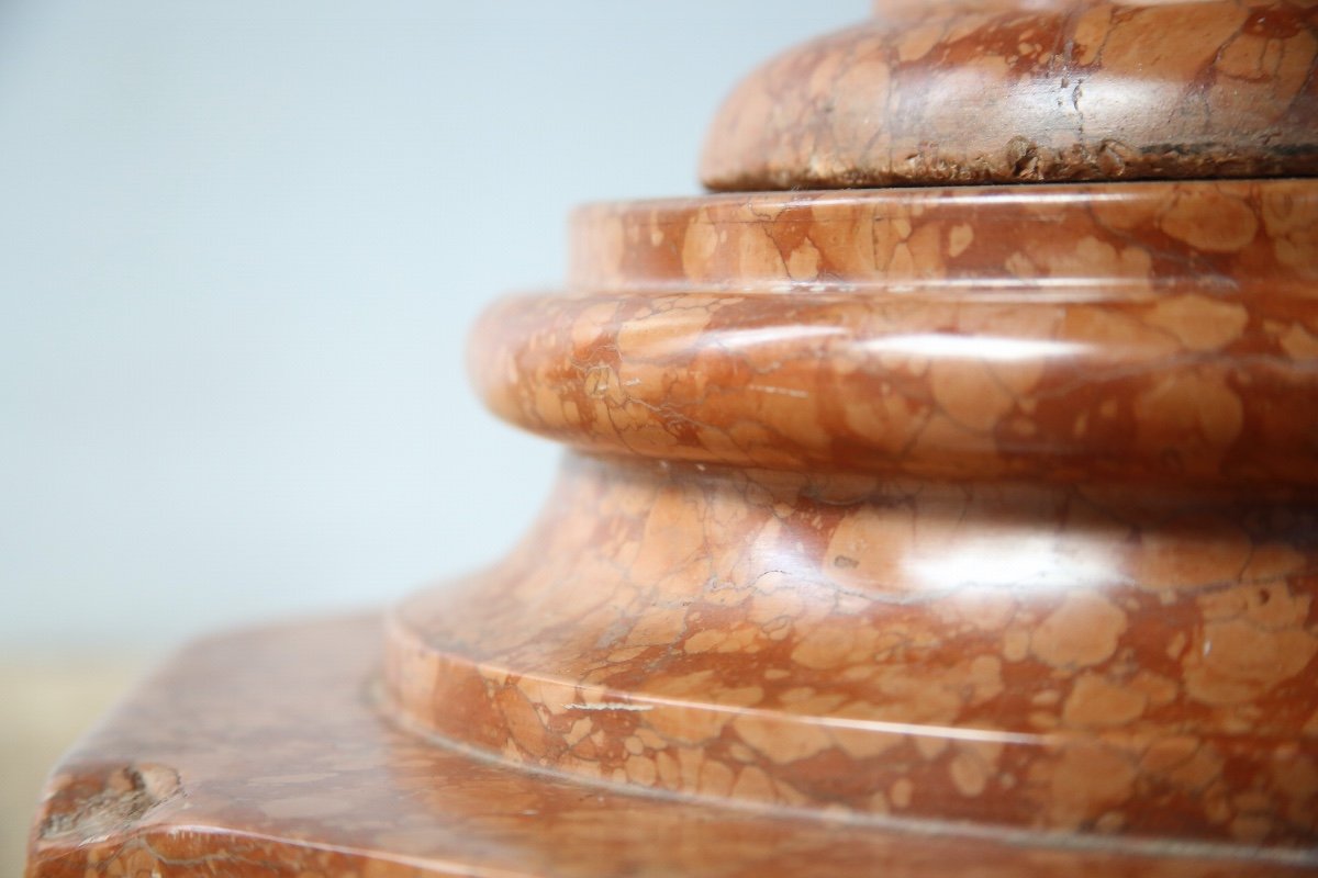 Baptismal Font In Red Marble From Verona, Italy, 20th Century-photo-3