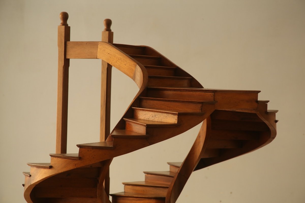 Staircase Model, Masterpiece Of Rewarded Companion, Charles Herpin 1889-photo-4