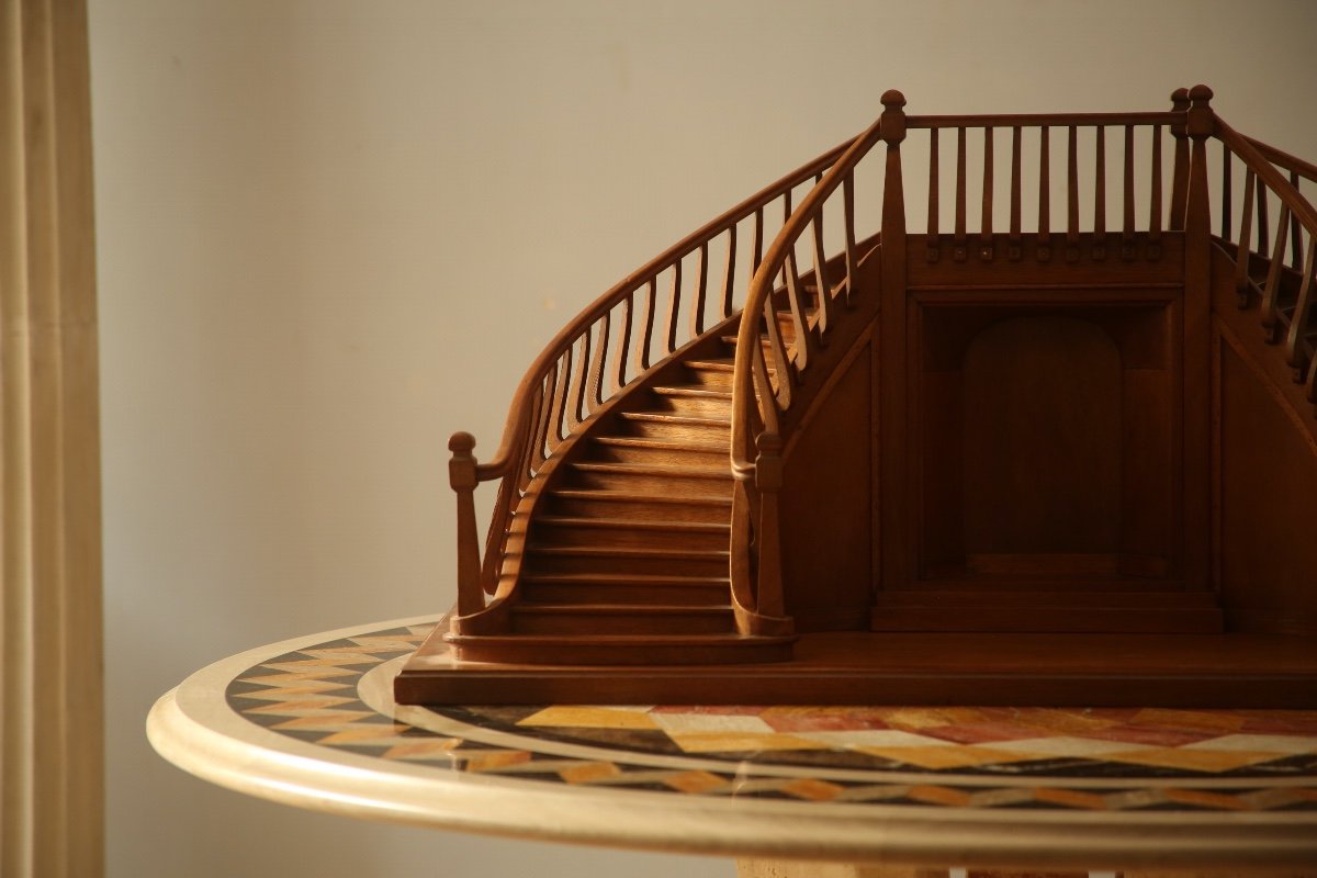 Maquette d'escalier, chef-d’œuvre récompensé du compagnon et MOF Albert MAZAUDIER, 1928-photo-2