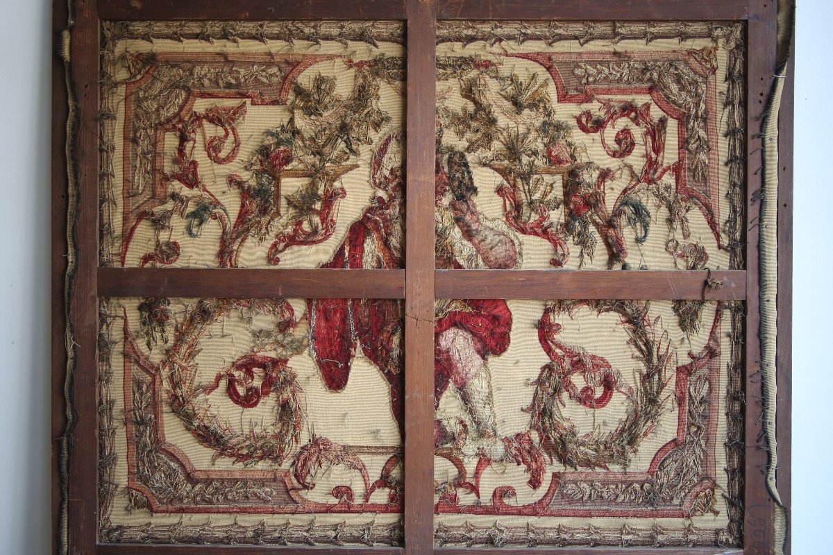 Fragment de tapisserie, Manufacture des Gobelins, commande royale d'après Audran pour Louis XIV-photo-1