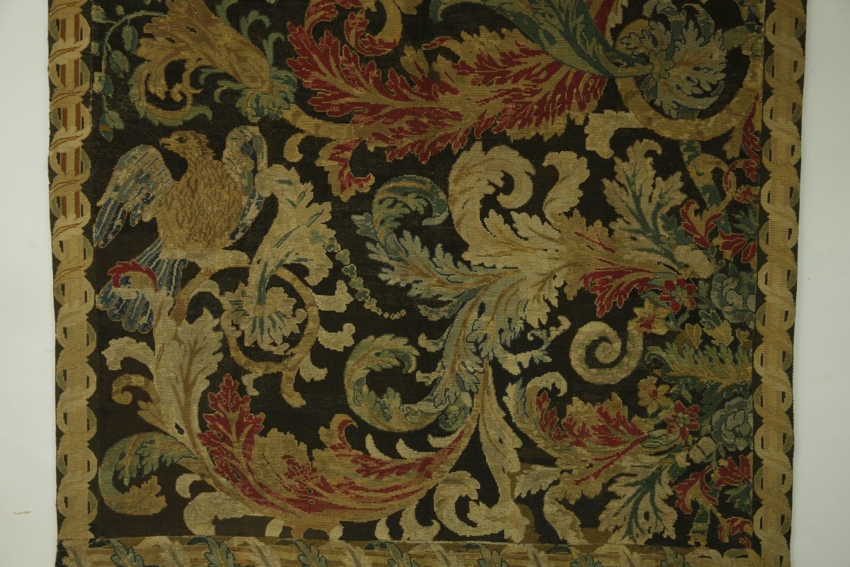 Important Table Mat In Louis XIV Period Stitch.-photo-2