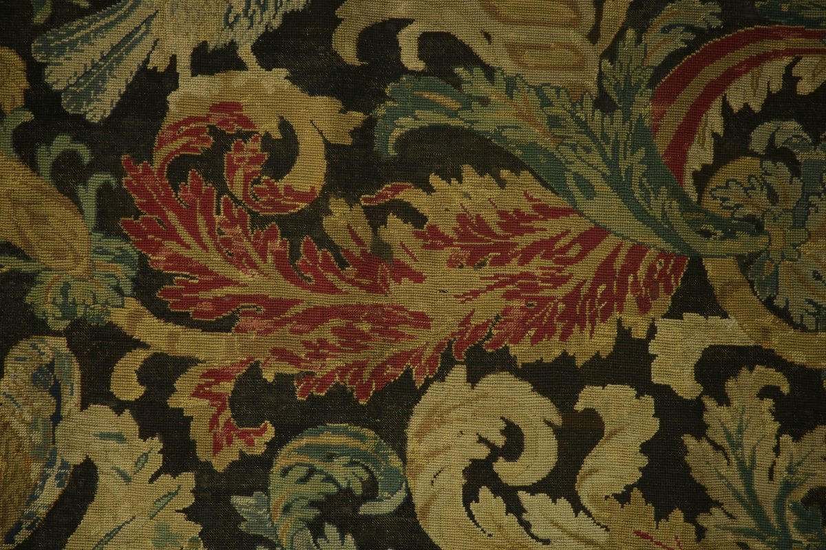 Important Table Mat In Louis XIV Period Stitch.-photo-2