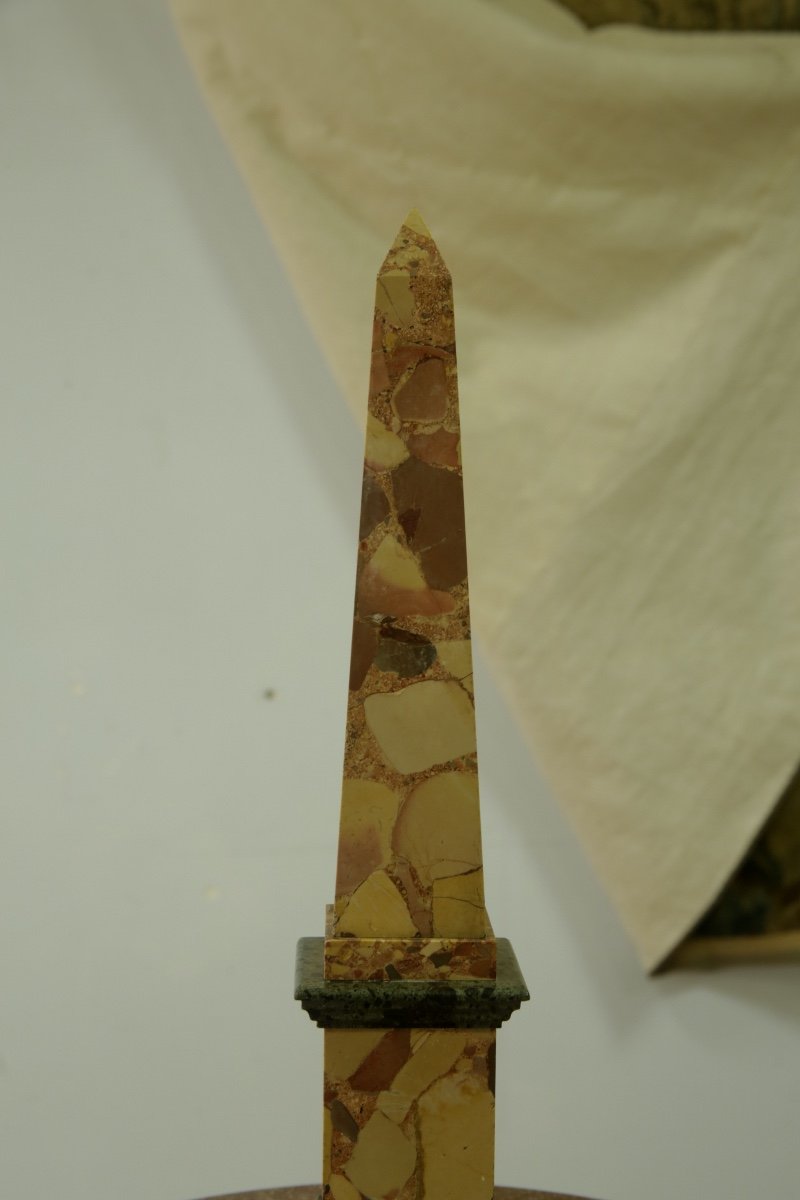 Obelisk In Aleppo Breche And Green Alpine Marble.-photo-4