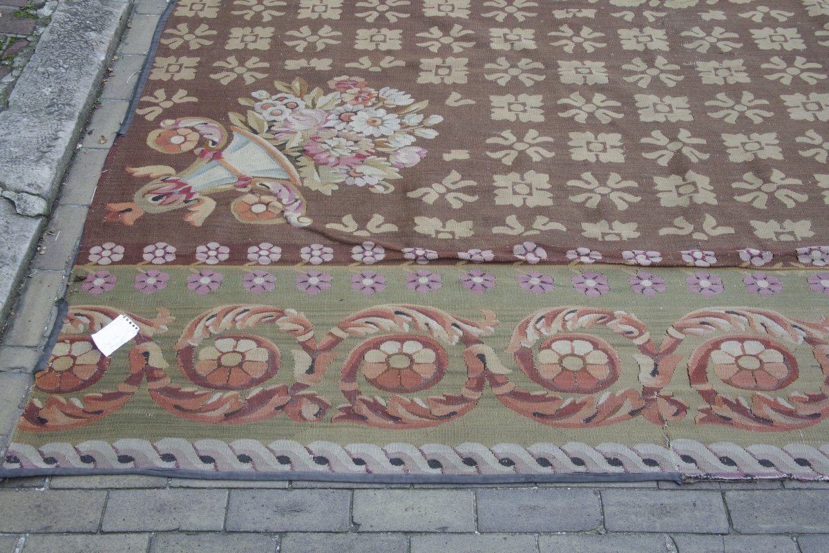 Large Aubusson Carpet From The Charles X Period-photo-3