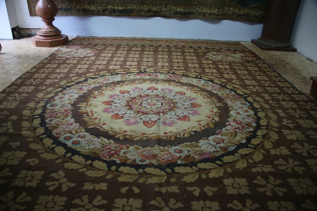 Large Aubusson Carpet From The Charles X Period-photo-5