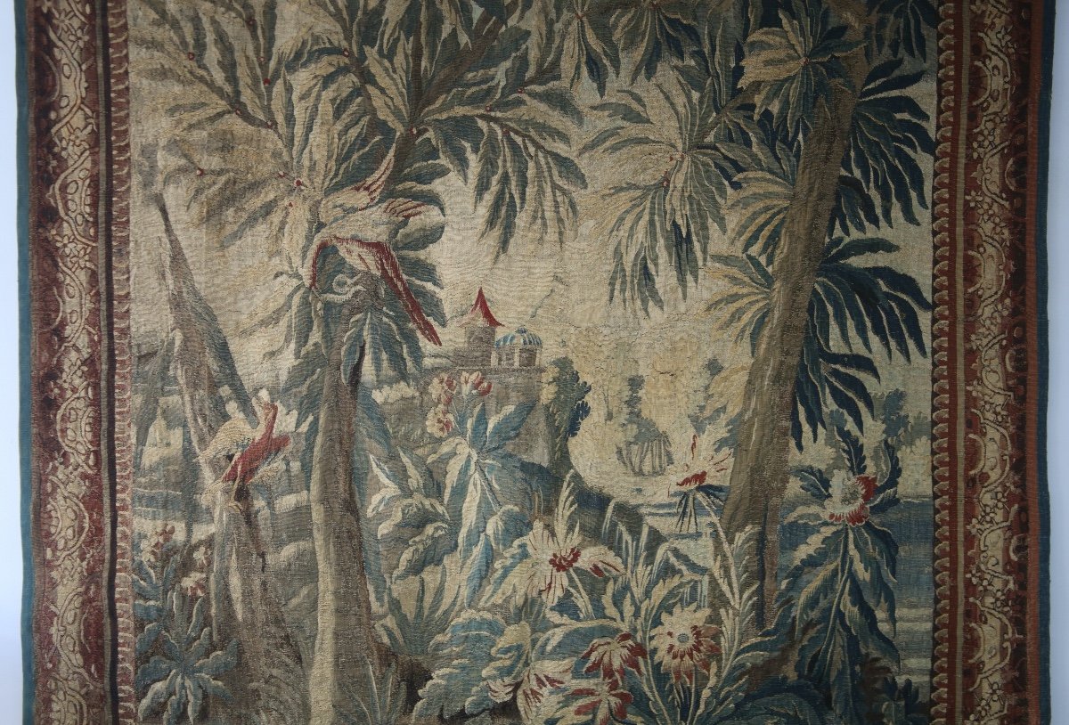 Aubusson Tapestry, 18th Century Greenery.-photo-2