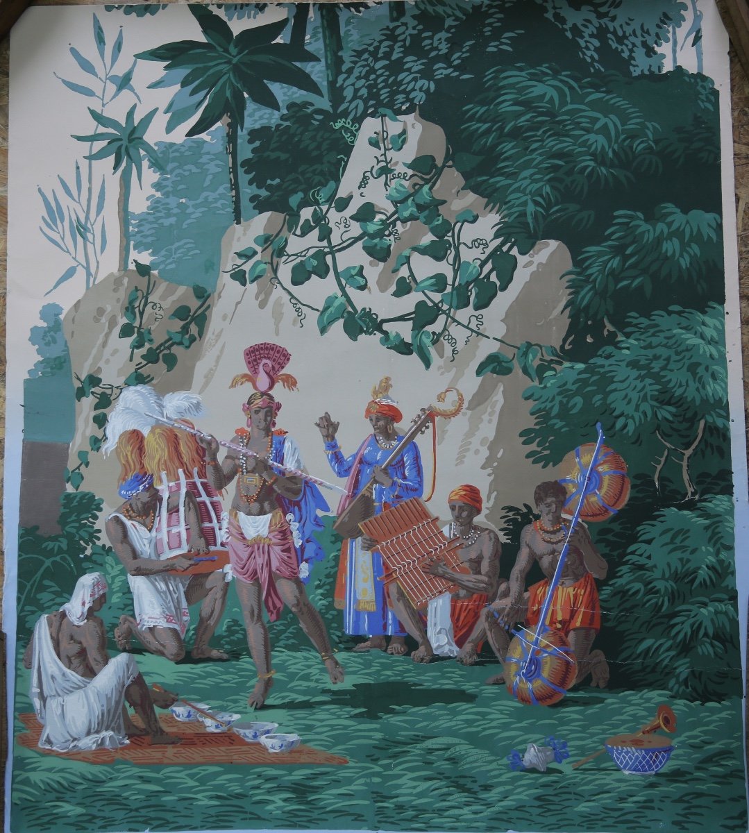 Fragment Of Wallpaper, “hindustan” By Zuber Et Cie.