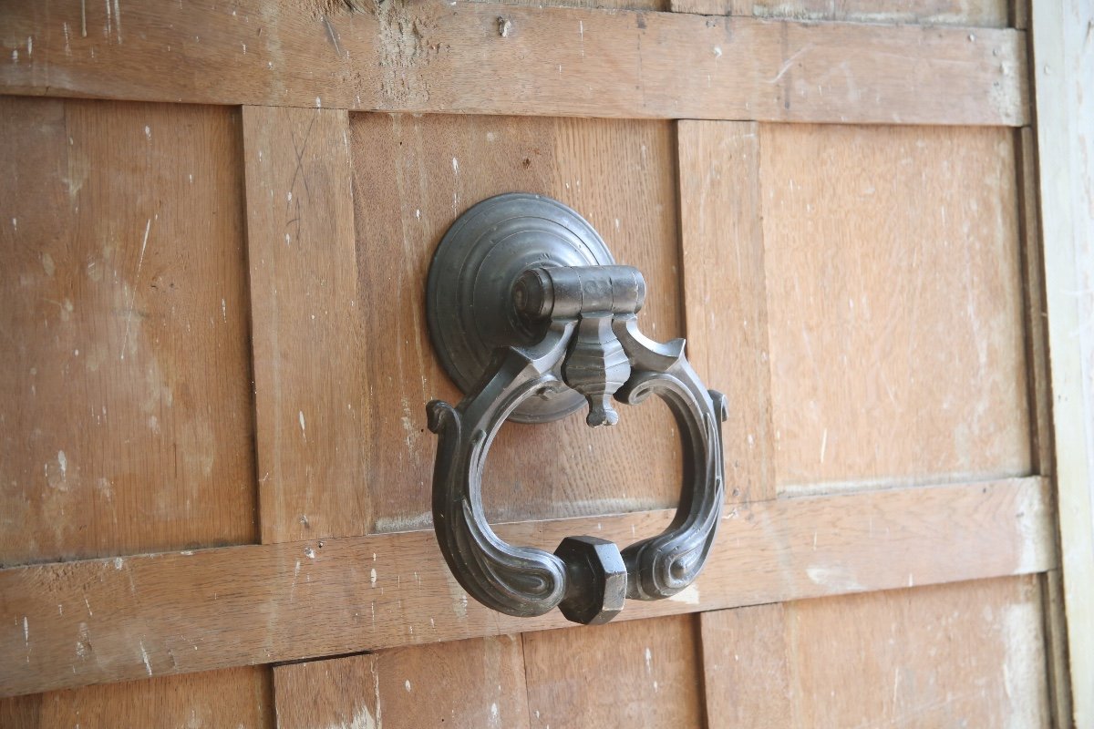  Important Patinated Bronze Knocker, Late 17th Century-photo-2