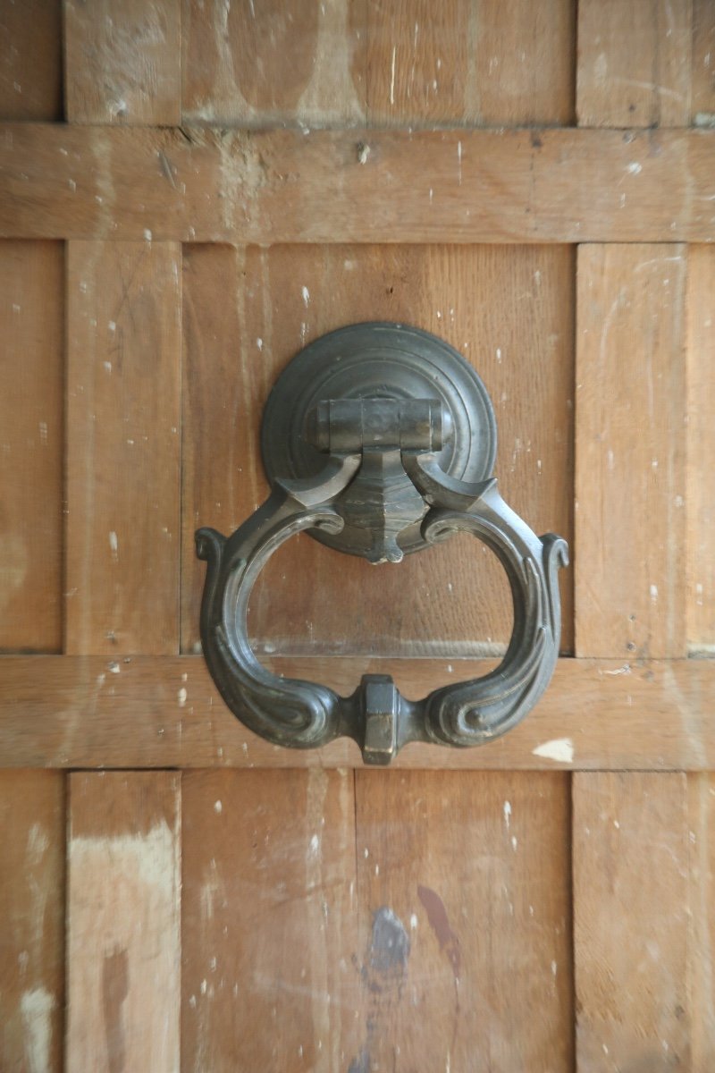  Important Patinated Bronze Knocker, Late 17th Century-photo-1