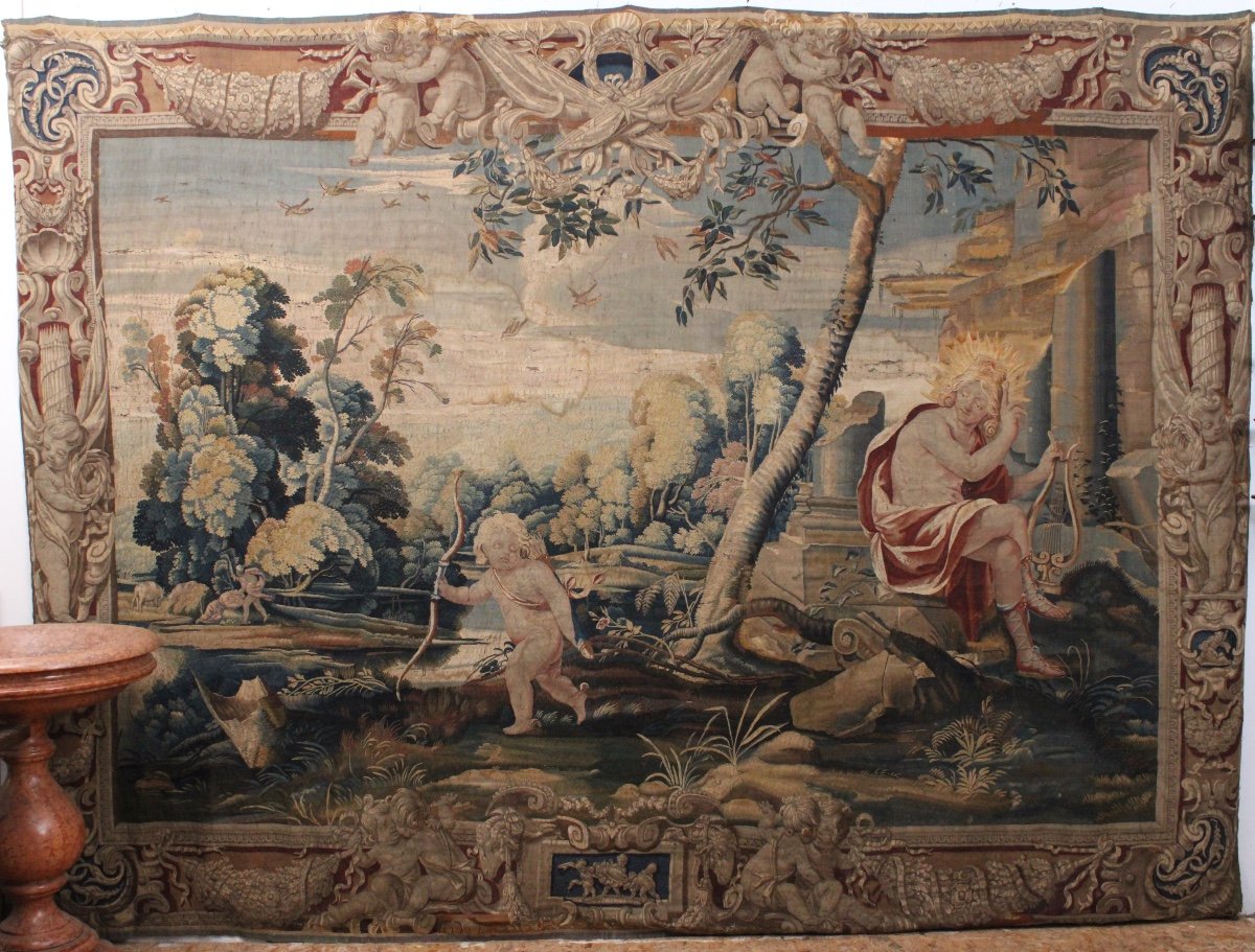 Important Tapestry, Apollo And Cupid, Faubourg St Marcel Workshop, Circa 1635-1650