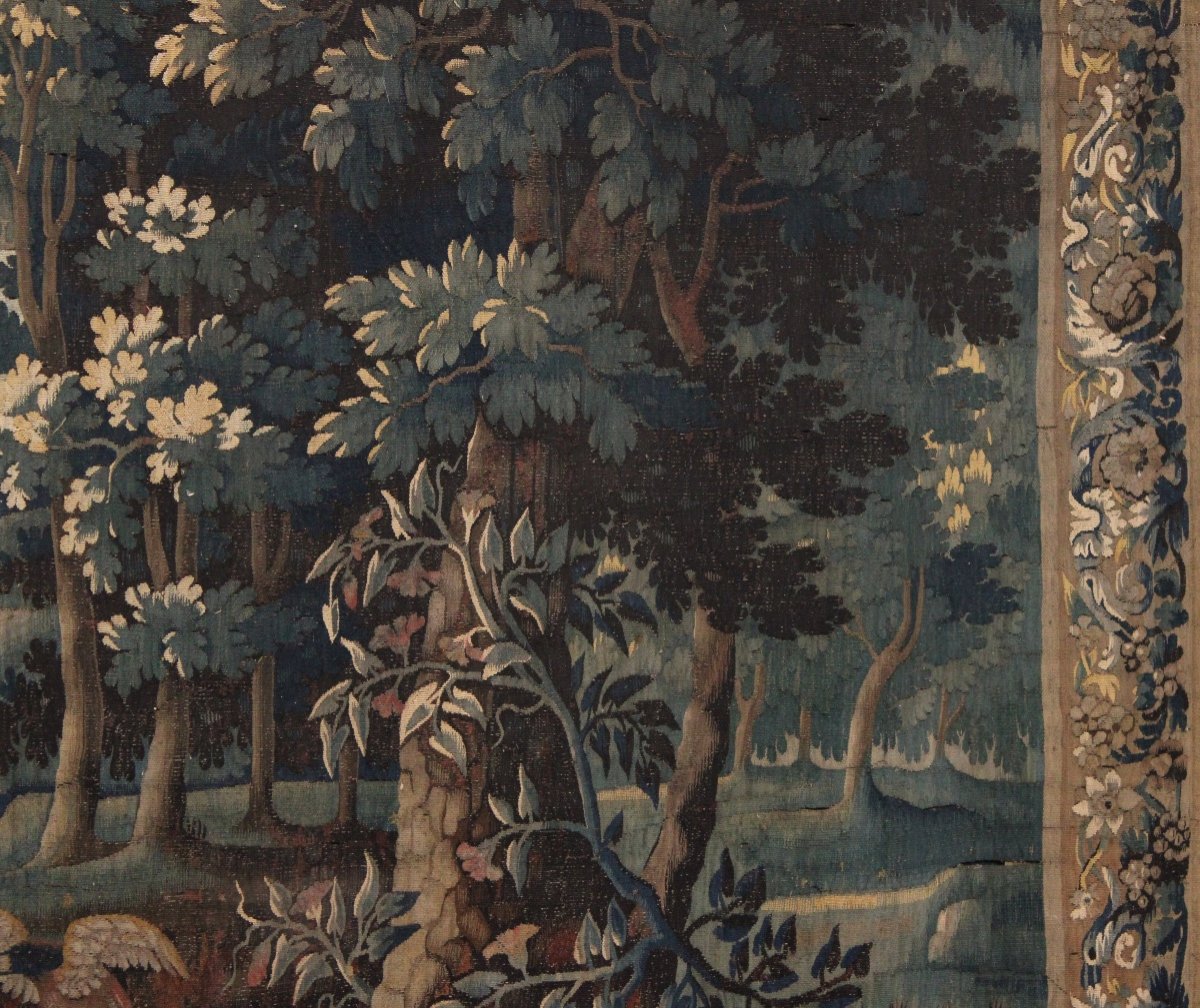 Tapisserie D’aubusson, Verdure Aux Oiseaux, XVIIIème Siècle-photo-3