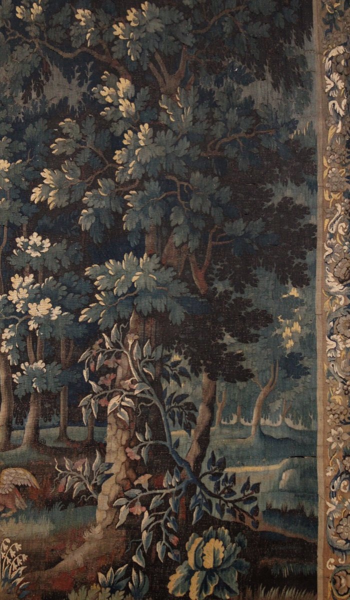 Tapisserie D’aubusson, Verdure Aux Oiseaux, XVIIIème Siècle-photo-4