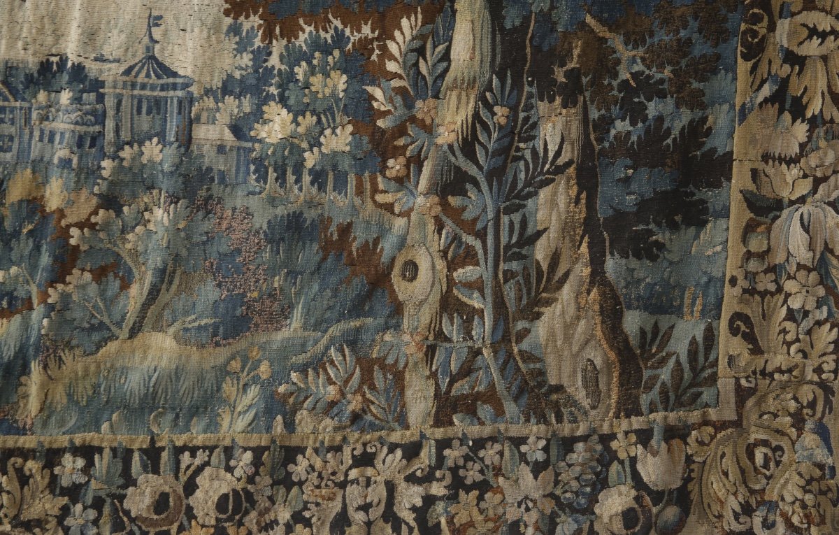 Tapisserie verdure, Aubusson XVIIIe Siècle-photo-4