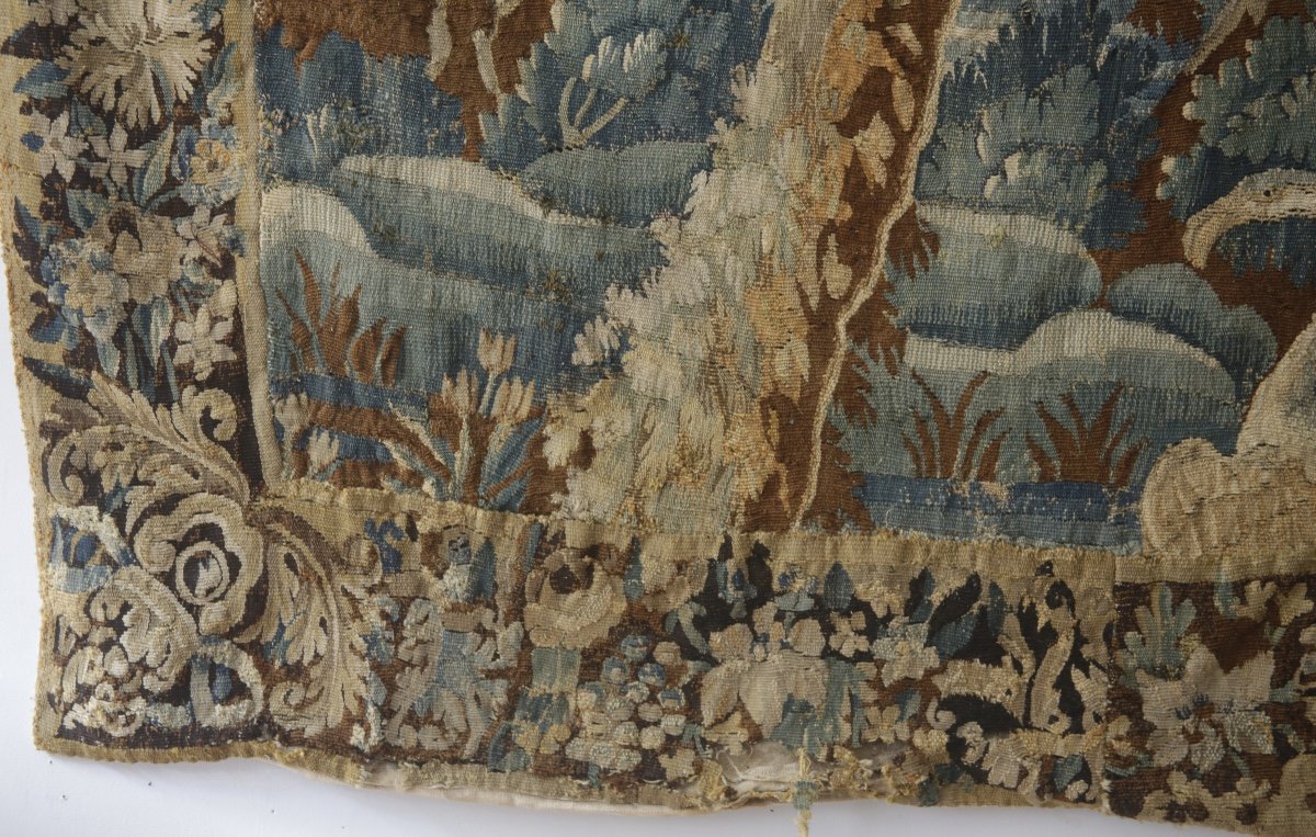 Tapisserie verdure, Aubusson XVIIIe Siècle-photo-3