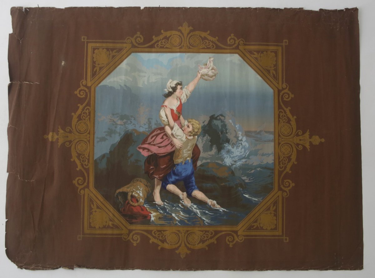  Lé Papier Peint « les Naufragés », Vers 1850