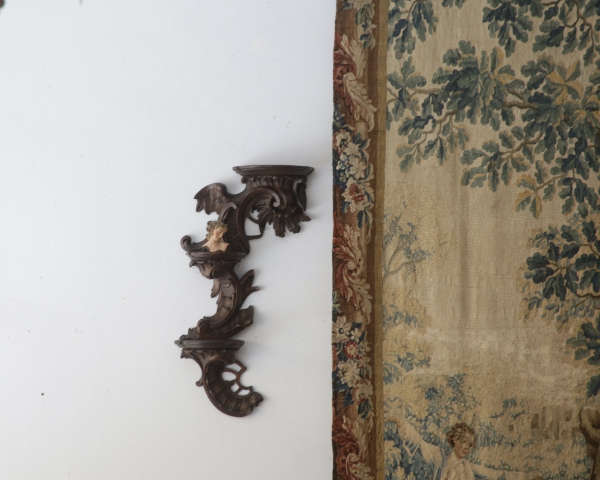 Louis XV Rococo Style Oak Wall Light-photo-2