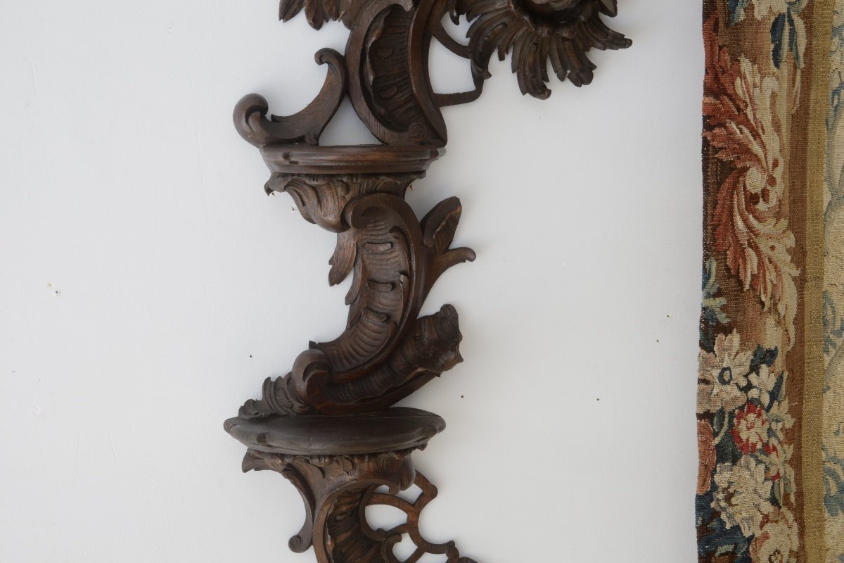 Louis XV Rococo Style Oak Wall Light-photo-4