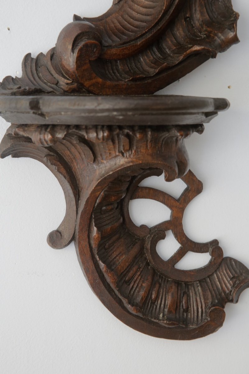 Louis XV Rococo Style Oak Wall Light-photo-1