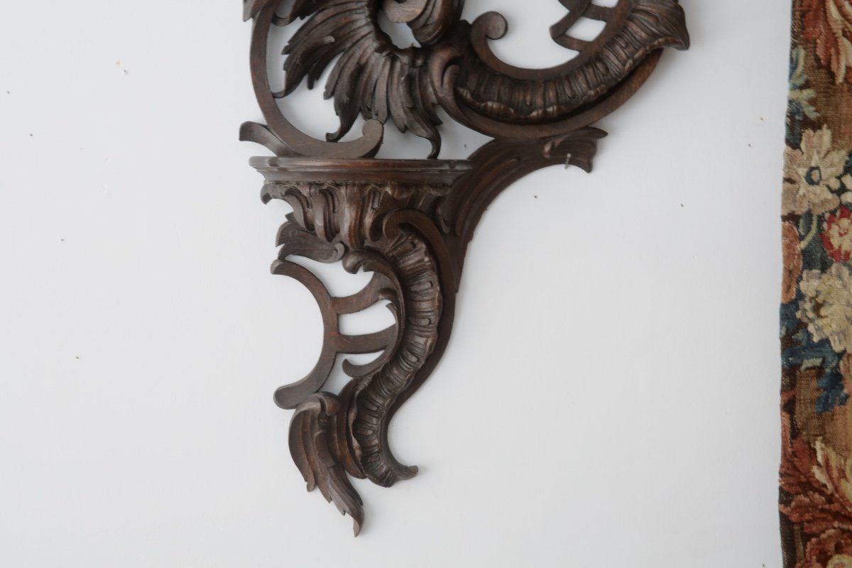 Louis XV Rococo Style Oak Wall Light-photo-4