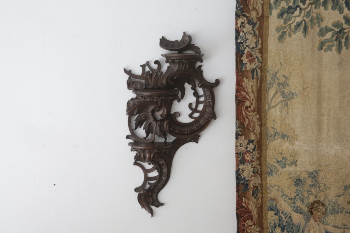 Louis XV Rococo Style Oak Wall Light