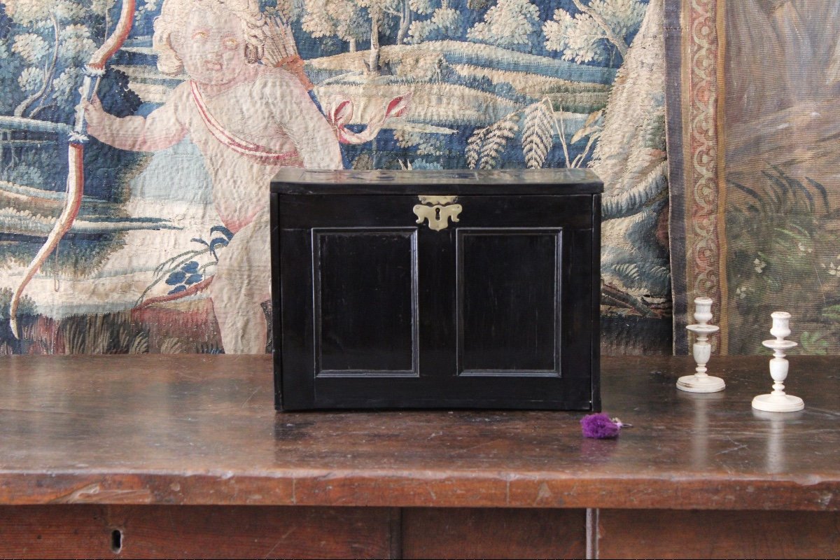  Blackened Wooden Cabinet, 17th Century-photo-2