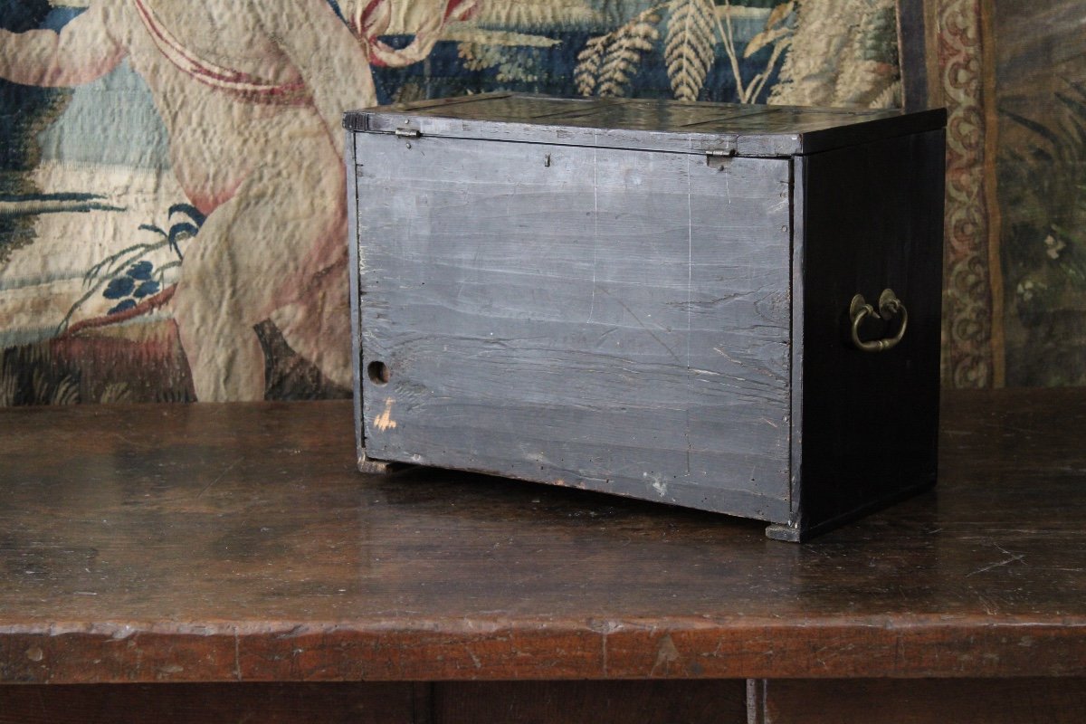  Blackened Wooden Cabinet, 17th Century-photo-2