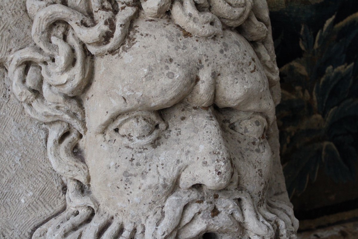 Mascaron Fountain Mouth, 17th Century, Limestone -photo-4