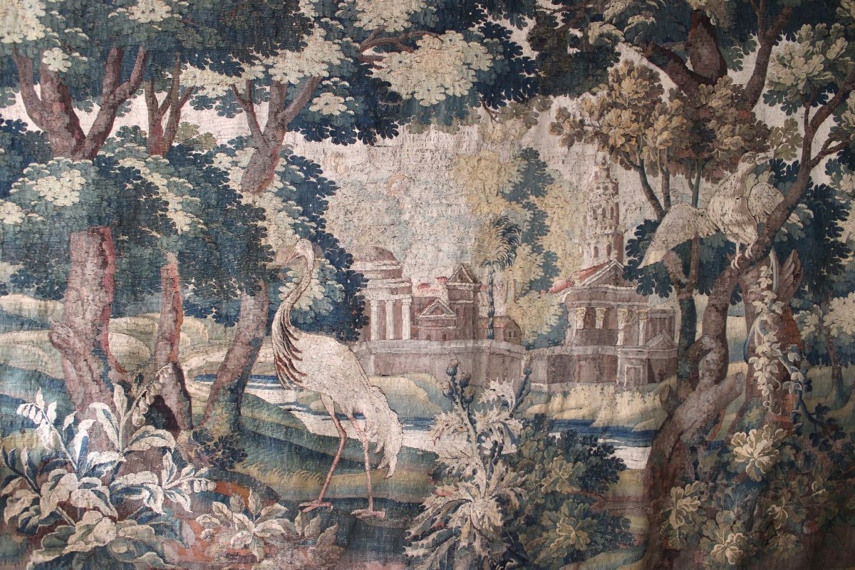 Aubusson Greenery With Birds, 18th Century-photo-4