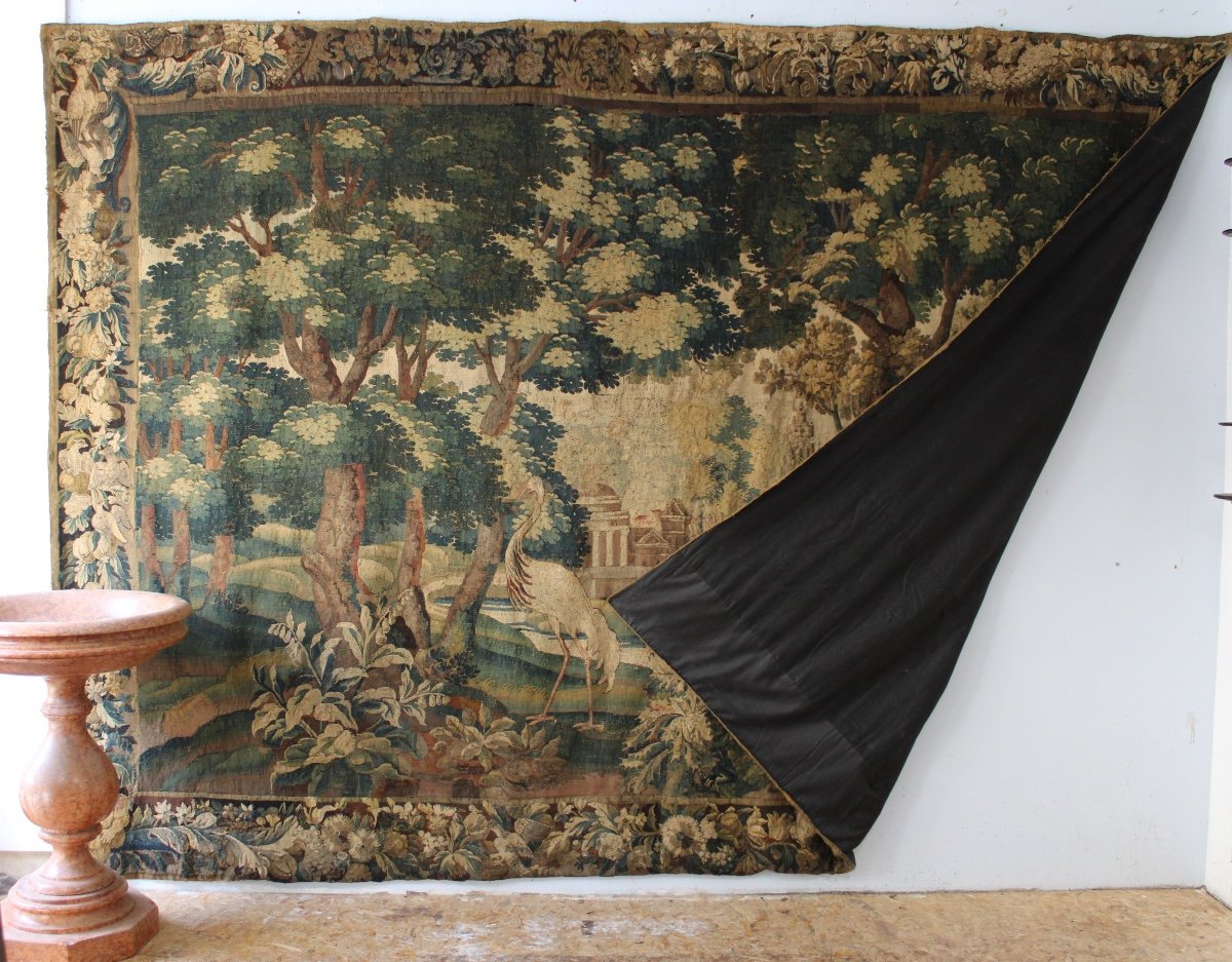 Aubusson Greenery With Birds, 18th Century-photo-2