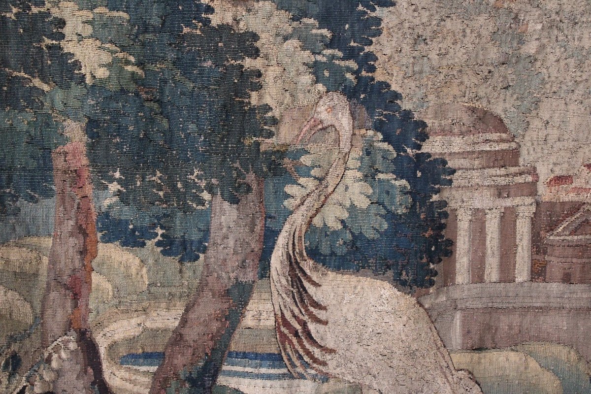 Aubusson Greenery With Birds, 18th Century-photo-3