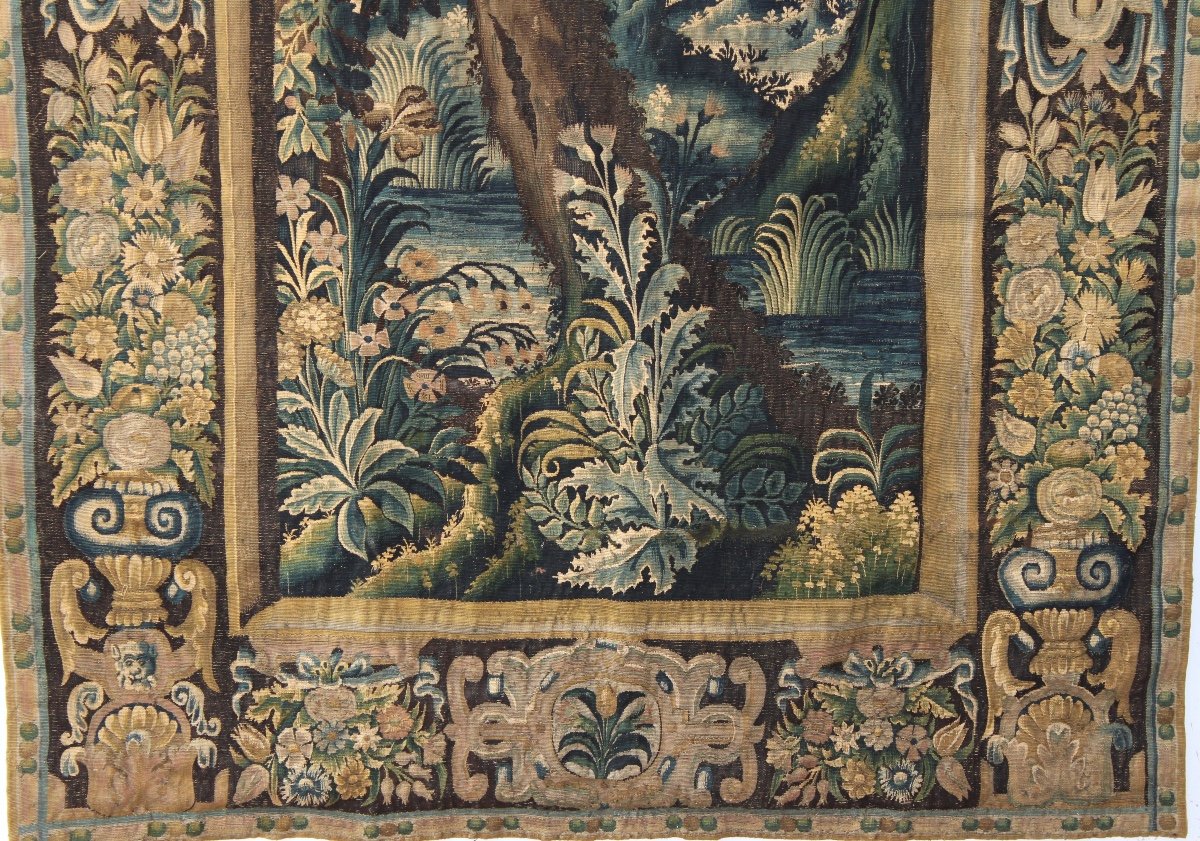  Verdure Tapestry, Workshops Of La Marche (aubusson Region), Late 17th - Early 18th Century-photo-4