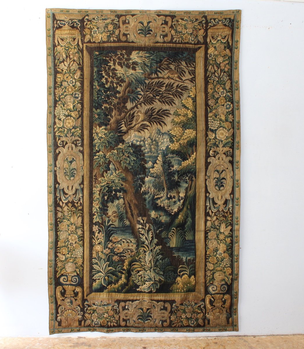  Verdure Tapestry, Workshops Of La Marche (aubusson Region), Late 17th - Early 18th Century