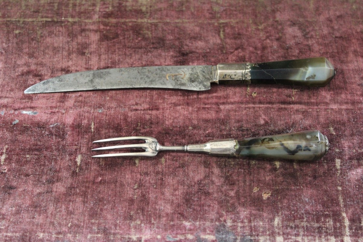  Cutlery (knife + Fork) Late 17th Century-photo-3