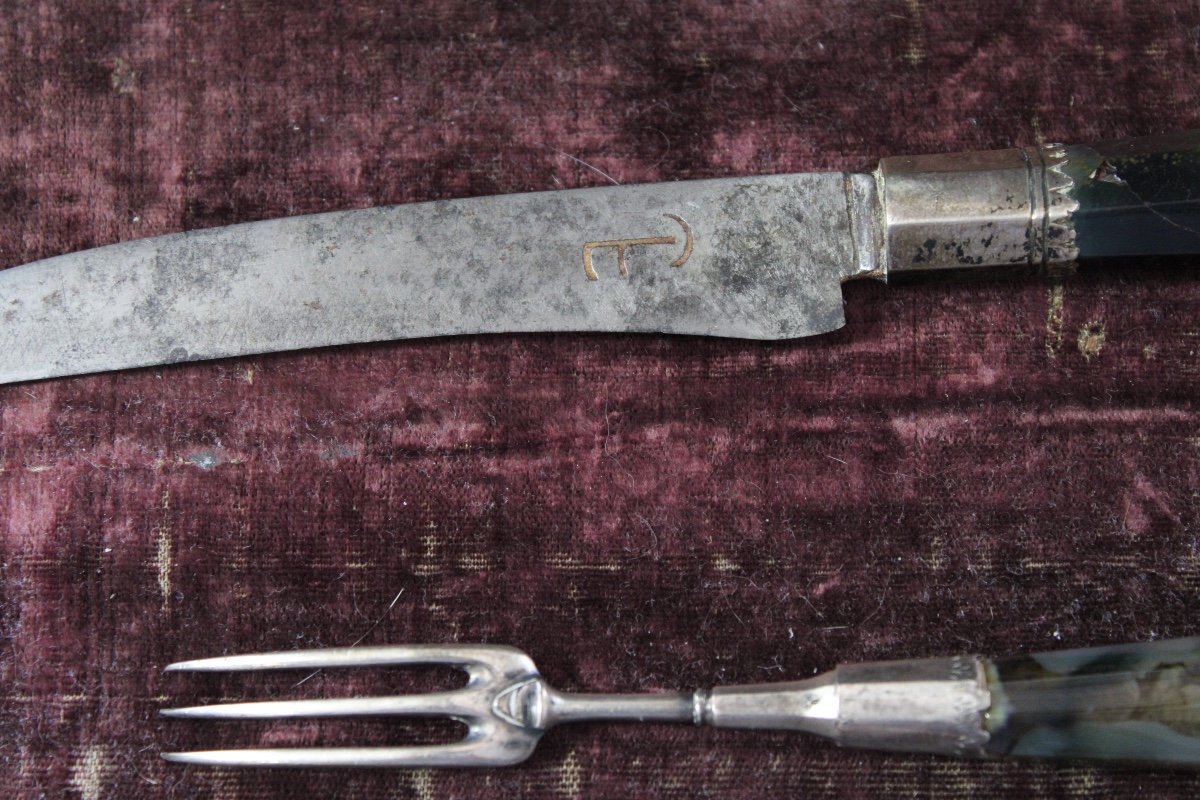  Cutlery (knife + Fork) Late 17th Century-photo-4