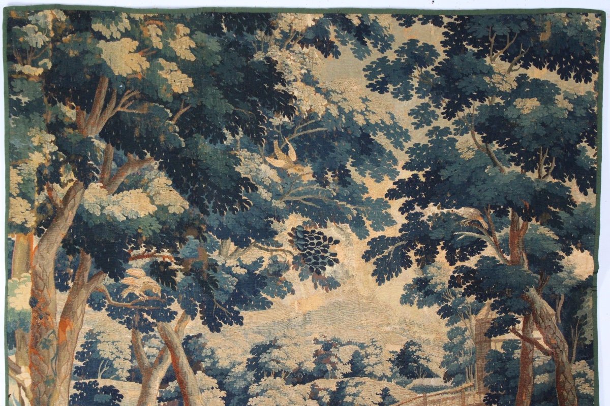 Aubusson Tapestry, Greenery With Herons, 18th Century -photo-3