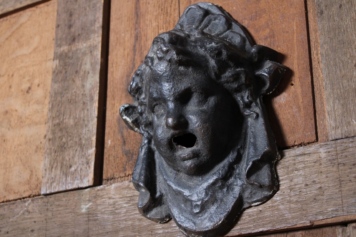  Fountain Mouth "child With Drapery", Late 19th Century-photo-4